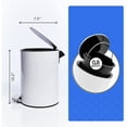 thumbnail image 3 of Bamodi Mini Step Trash Can 0.8 Gallons White - Soft-Closing System - Small Lidded Trash - Removable Inner Bucket, 3 of 9
