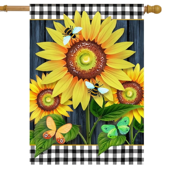 Briarwood Lane Summer House Flag 40x28 For Outdoor Blooming Sunflowers For Summer House Flag