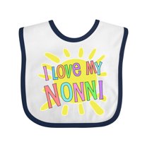 Inktastic I Love My Nonni Sun and Rainbow Letters Boys or Girls Baby Bib