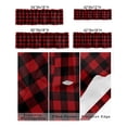 thumbnail image 3 of Kitchen Cafe Valance Curtain for Small Windows,Classic Red and Black Grid Lattice Rod Pocket Valances Farmhouse Buffalo Checker Plaid Window Treatment Panel for Living Room/Bedroom/Bathroom,60x18in, 3 of 9
