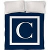 IDG Classic Block Monogram Duvet Cover, Blue