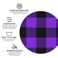 thumbnail image 3 of Naloa Purple Buffalo Plaid Leather Coasters for Drinks, Durable Drink Coasters 4 Set for Tabletop Protection, Luxurious Home Décor and Housewarming Gift ( {designName})Round Shape, 3 of 6