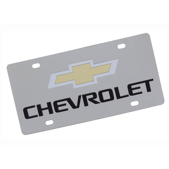 Chevrolet New Dual Logo License Plate (Chrome)