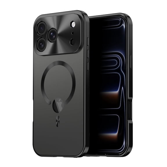 Magnetic Privacy Screen Case for iPhone 17 Pro Max, Full Body Shockproof Metal Bumper Front Anti Peep Glass, Magnetic Compatible with Magsafe Accessory and Full Lens Protection Cover