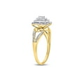 thumbnail image 3 of 10kt Yellow Gold Womens Round Diamond Cluster Ring 1/6 Cttw, 3 of 4