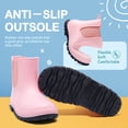 thumbnail image 3 of Lcamaw Kids Rain Boots, Waterproof Chelsea Rubber Boots for Boys and Girls, Non-Slip Ankle Muck Toddler Rainboots, Outdoor, Farm, Park, Hiking, Fishing, School Playing, 3 of 9