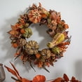 thumbnail image 3 of Nearly Natural 28in. Autumn Pumpkin Wreath, 3 of 4