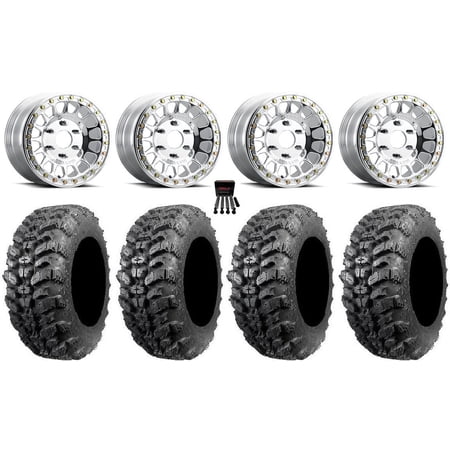 Method 413 Beadlock 15 Wheels Polished 35 Sniper 920 Tires Can-Am Maverick R