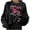 Black, variant on Fayshow0 Breast Cancer Awareness Accessories T Shirts Save Up under 50% Breast Fashion Women's Casual Long Sleeve Printed Ladies Short Sweatshirts Tops,Black M