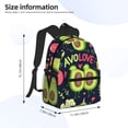 thumbnail image 2 of Yield Avocado Love Print Backpack for Women Men, Lightweight Casual Travel Daypack, Classic Basic College Backpack, Middle School Bag, 2 of 5