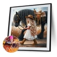 thumbnail image 4 of Pintura de diamante 5D DIY Kit de taladro de forma especial parcial decoración de niña 30x30cm, 4 of 7