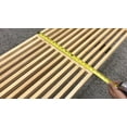 thumbnail image 5 of Mid Century Modern Natural Wood Slat Bench (Black), 5 of 7