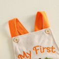 thumbnail image 6 of mgoYE My First Halloween Baby Boy Girl Outfit Pumpkin Embroidered Overalls Bubble Romper, 6 of 8