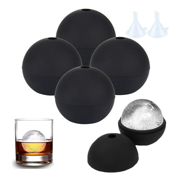 Ice Ball Molds 2.5 Inch Large Ice Cube Maker BPA Free Round Silicone Sphere  Ice Cubes mold for Whiskey Cocktails Bourbon