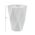 thumbnail image 5 of Uttermost Volker Geometric Mango Veneer Top Wood Side Table in Fresh White, 5 of 5