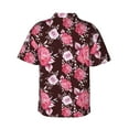 thumbnail image 3 of Balery Rose Flowers Print Men's Hawaiian Shirts Short Sleeve Beach Shirt Relaxed Fit Vacation Button Down Shirts-Small, 3 of 9