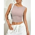 thumbnail image 2 of Zeagoo Womens Summer Tops Casual Going Out Tops Slim Fit Sleeveless Crop Basic Tops Crew Neck Tight Y2k Tops 2025, 2 of 6