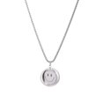 thumbnail image 1 of Conjunto de joyas con cara sonriente, collar con cara sonriente bañado en blanco Melos, 1 of 5