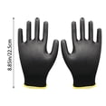 thumbnail image 3 of Clearout Tool Series:Gloves 12 Pairs Lightweight Nitrile Coated Grip Work Gloves Black Size 8/M, 12 Pairs of Gloves, By Meiiso, 3 of 4