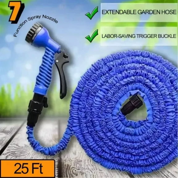 PURELY- 3X Deluxe Expandable Flexible Garden Hose Water Hose 25Ft