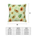 thumbnail image 2 of Throw Pillow Covers, Tropical Papaya leaf Soft Square Pillow Cases with Invisible Zipper for Couch Bed Sofa, Farmhouse Fall Home Decor 12"x12", 2 of 7
