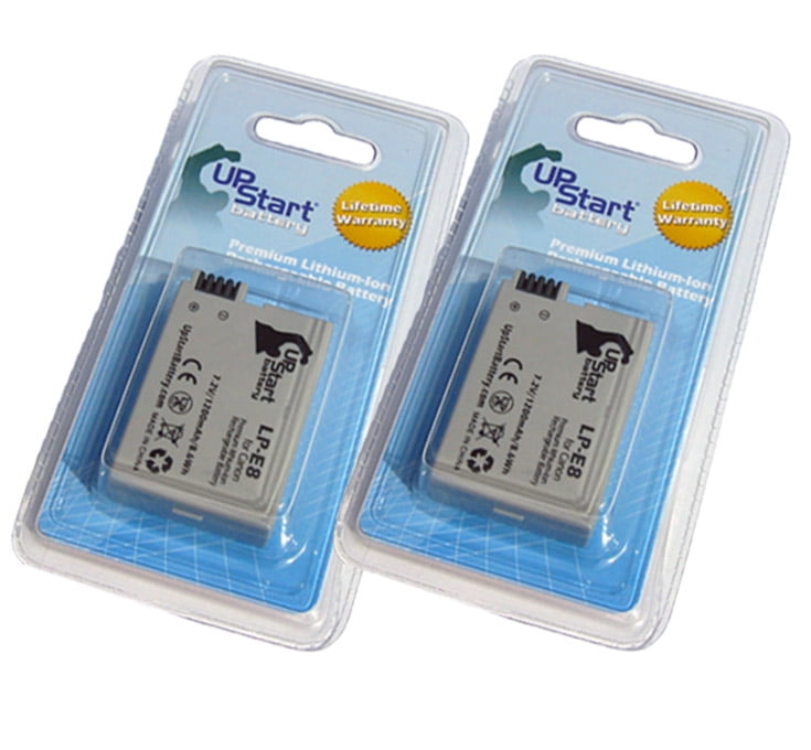 2x Pack Compatible Canon Rebel T2i Battery Compatible for Canon LPE8
