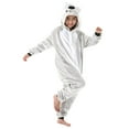 thumbnail image 4 of Unisex Kids Fleece Jumpsuits for Boys Girls Zip Up Long Sleeve Rompers One Piece Sweatsuit Outfits Gray 8-9 Years, 4 of 6
