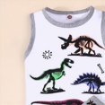thumbnail image 6 of HCNTES Kids Little Boys' Clothing Sets,Casual Short Sleeve T-shirt and Short Sets Toddler Boys Summer Clothes 2pcs(12-18 Months,a49-White), 6 of 6