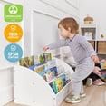 thumbnail image 5 of ECR4Kids Wooden Forward-Facing Toddler Book Display, Beginner Bookshelf, White Wash, 5 of 9