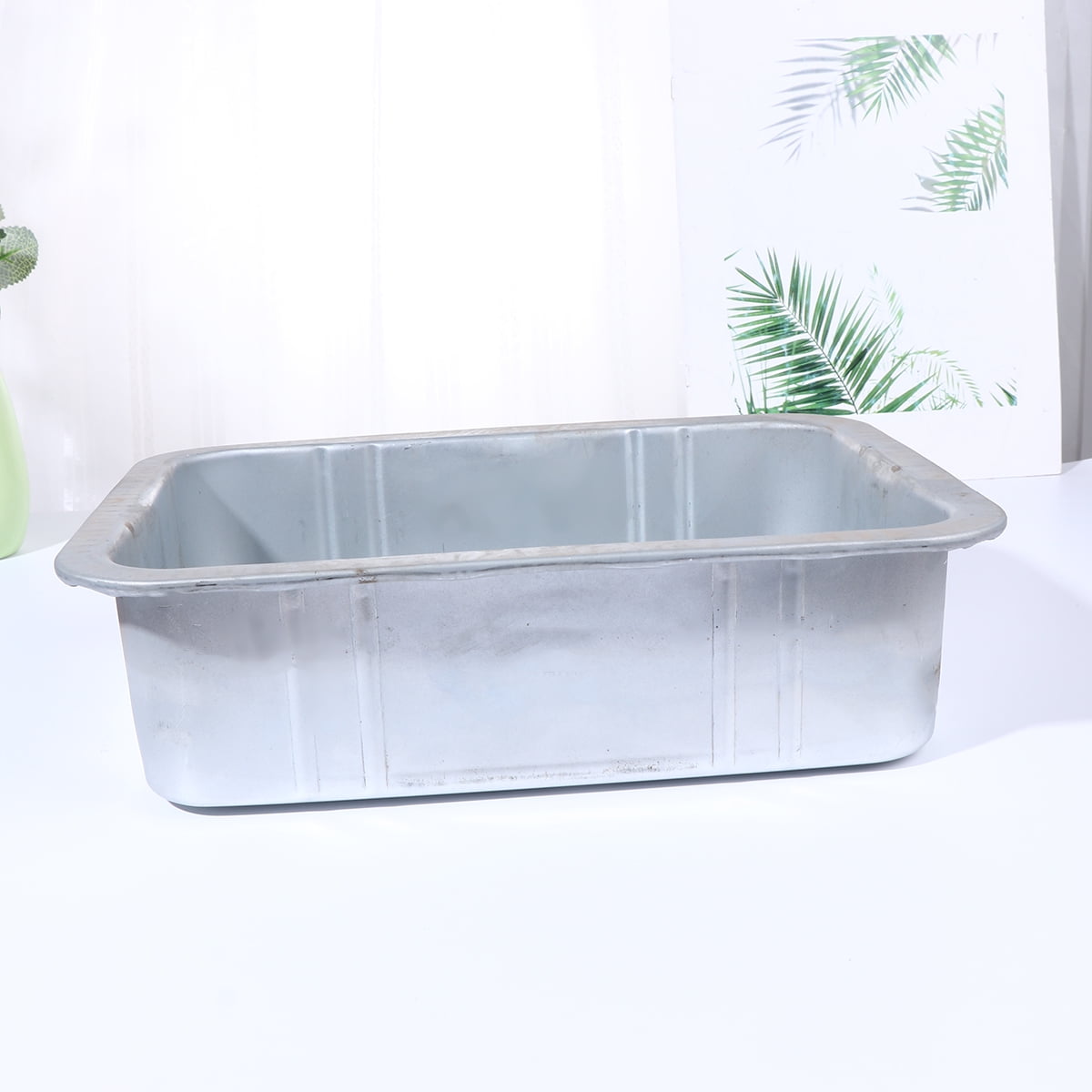 5L Steel Oil Drain Pan Waste Engine Oil Collector Tank Oil Drip Tray Fuel Fluid Tool for Repair Car (Silver)