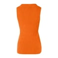 thumbnail image 6 of Tittly Vest for Women Tank Tops Womens Casual Slim Fit V Neck Ribbed Knit Tanks Tops Sleeveless T Shirts Blouses T Shirts for Women Going Out Tops Orange M, 6 of 6