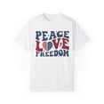 thumbnail image 2 of Peace Love Freedom America Comfort Colors Unisex Fourth of July Shirt, 2 of 7