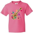 thumbnail image 3 of Inktastic Acoustic Guitar with Colorful Flowers Youth T-Shirt, 3 of 5