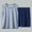 Blue, variant on Boys Girls Soft Cotton Pajamas Outfits Teens Sleeveless Tank Top and Shorts Athletic Unisex 2 Pieces Set for 3-16 Years