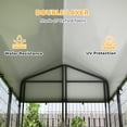 thumbnail image 4 of PawHut 6' x 4' x 6' Dog Playpen Outdoor, Dog Kennel Dog Exercise Pen with Lockable Door, Water-resistant Canopy, for Medium and Large Dogs, 4 of 9