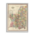 thumbnail image 4 of Stupell Industries State Map of Louisiana Mississippi Vintage US Cartography, 11 x 14, Design by Daphne Polselli, 4 of 5