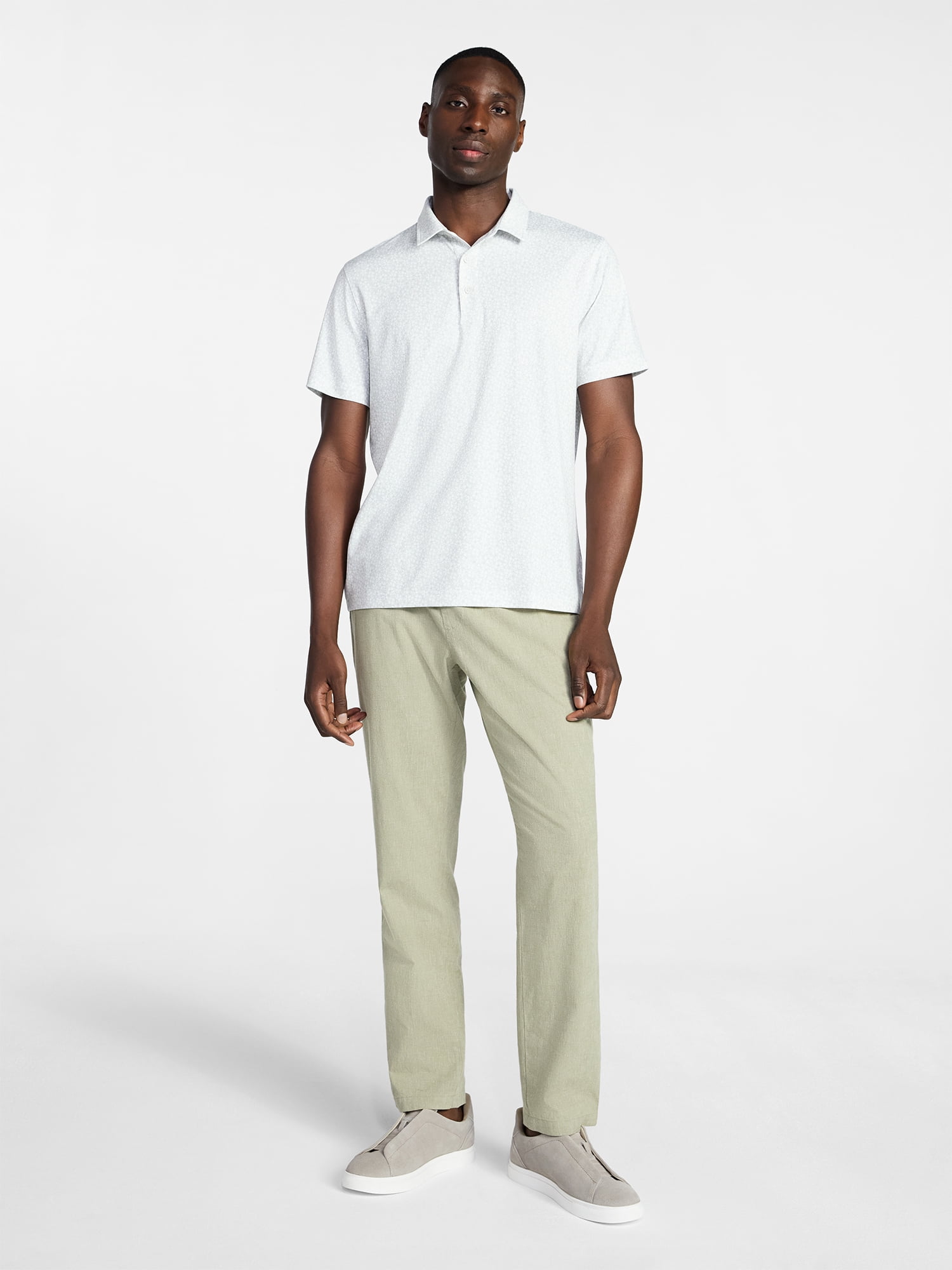 George Men's & Big Men's Relaxed Fit Short Sleeve Stretch Polo Shirt, Sizes S-5XL