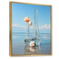 thumbnail image 2 of Designart "Shells in Minimalist Art Gems of Simplicity I" Abstract Botanicals Floater Framed Wall Art Living Room, 2 of 7