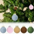 thumbnail image 3 of QHUDLV Velvet Christmas Ornaments Balls,16Pack Large Flocked Ball Ornaments Set for Christmas Tree Decoration,hatterproof Hanging Baubles for Xmas Trees Holiday Party Decor, 3 of 9
