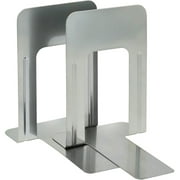Angle View: MMF, MMF241009150, Deluxe Steel 9" Bookends, 2 / Pair, Silver