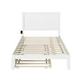 thumbnail image 4 of AFI NoHo 14" Full Wood Platform Bed Frame with Twin Trundle, White, 4 of 7