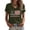 #194Green, variant on 4th of July V Neck Shirts for Women Casual American Flag USA Graphic Patriotic T-Shirt Memorial Tops Party Tee