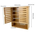 thumbnail image 6 of Wildnix Wall-Mounted Bathroom Cabinet, 3-Tier Bamboo Storage Unit with Lower Open Compartment, Modern Design, Easy Installation, Durable and Practical, 6 of 6