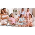 thumbnail image 6 of UVN Pajamas Sets for Women Short Sleeve Button Down Tops and Ruffle Shorts 2 Piece Outfit Satin Silk Pjs Sleepwear Loungewear, 6 of 8