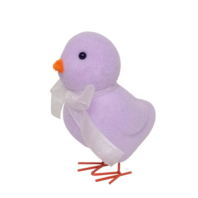 Easter Chicks With Decorative Bows Desktop Ornament For Home Yard Party Spring Celebration