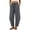 Dark Gray, variant on CHGBMOK Women's Casual Cropped Pants Elastic Waist Drawstring Wide Leg Pants with Pockets Loose Trousers