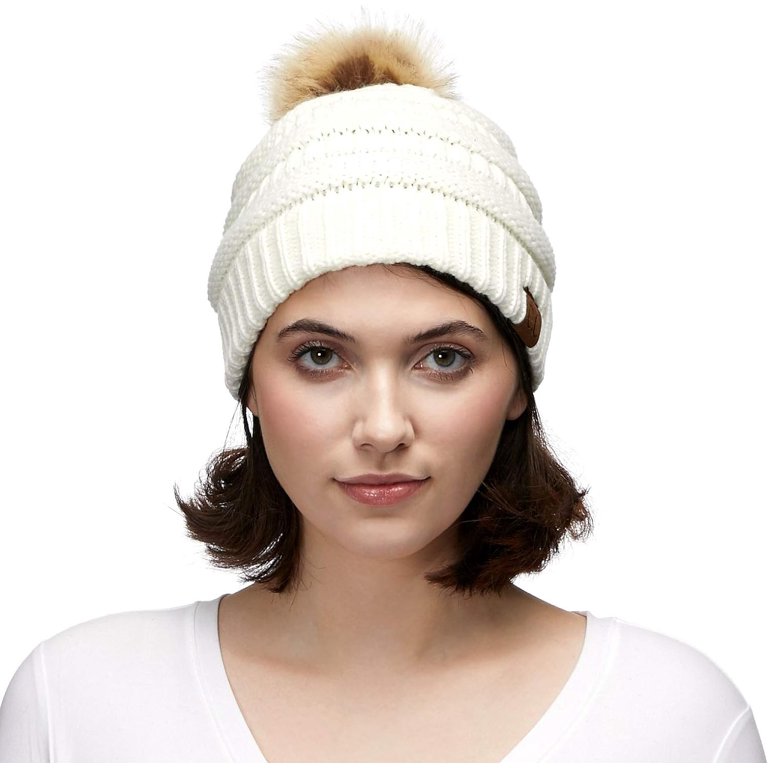C.C Hatsandscarf Exclusives Unisex Solid Ribbed Beanie with  display picture 1