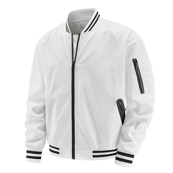 EHQJNJ Mens Casual Jackets with Hood Male Solid Color Large Size Outdoor Autumn and Winter Jacket with Multiple Pockets and Lapel Air Force Flight Suit Baseball Jacket Coat for Men Casual