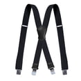 thumbnail image 2 of SGFCWSX Men's X-Back Suspenders, 4-Clip Adjustable Elastic Casual Black, 2 of 6