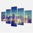 thumbnail image 2 of New York City Evening Panorama - Extra Large Canvas Art Print, 2 of 3
